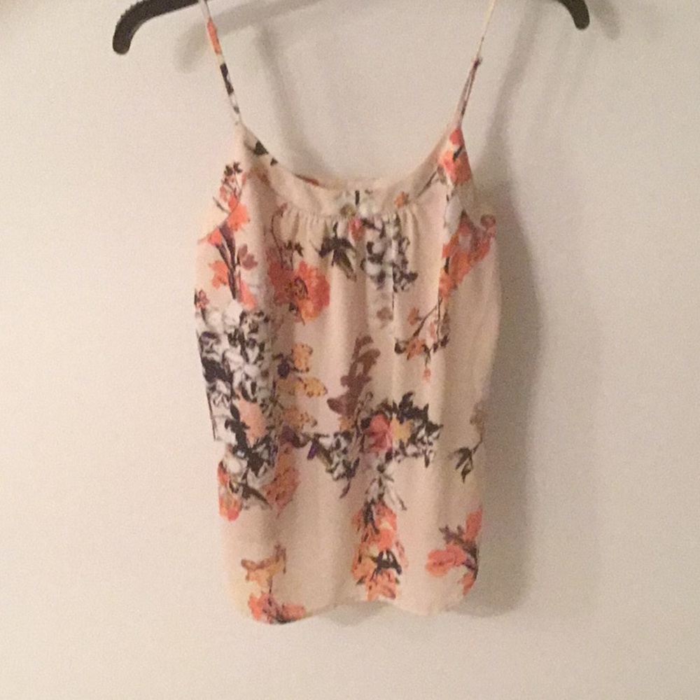 Floral spaghetti tank top